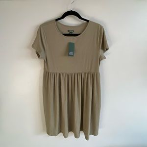 New- Hunter Green Ribbed Tshirt dress
